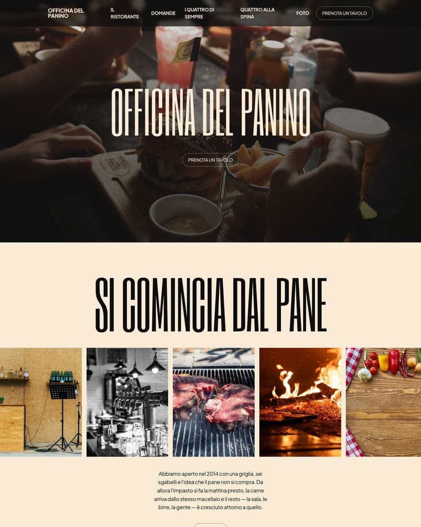 Signature Template per Ristorante: il sito dimostrativo visto per intero